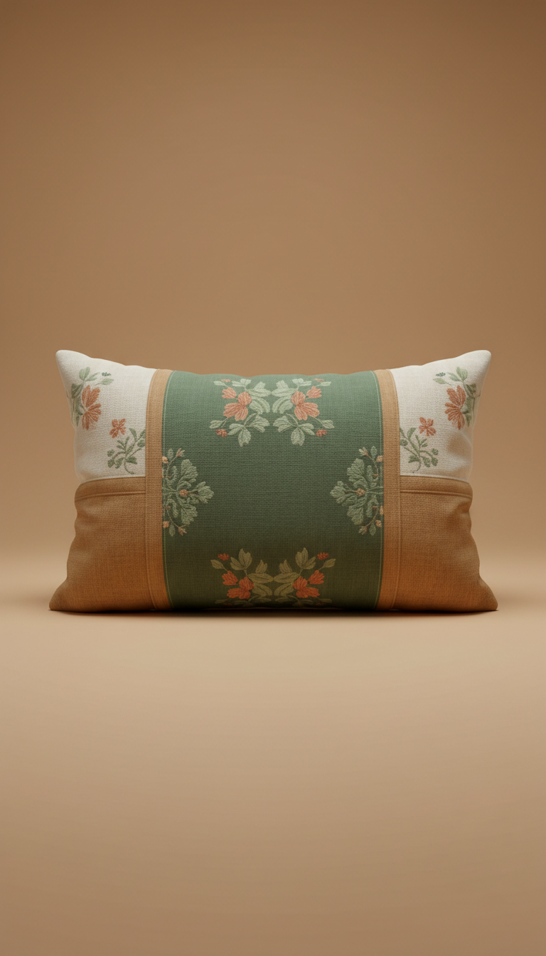 Linen Cottage Cushion with Piped Edges