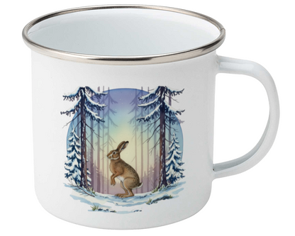 Winter Hare - Enamel Mug 12oz