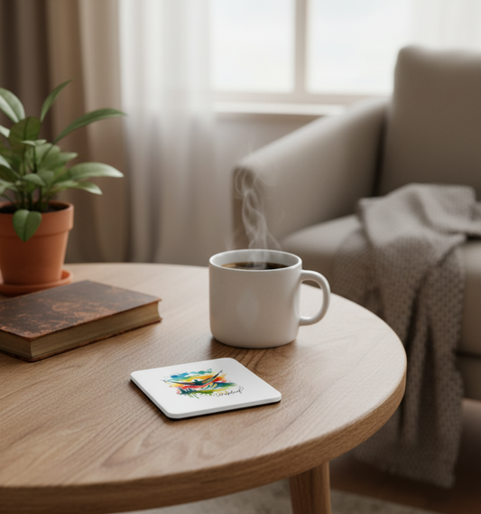 Hammock on a Hill - 4 Pack Hardboard Coaster